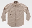Camisa de trabajo tipo safari Uniforma Beige