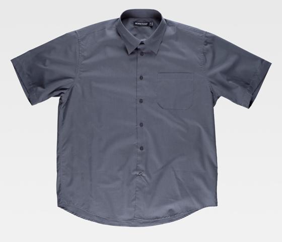 Camisa de trabajo de manga corta Uniforma TB8100  Gris