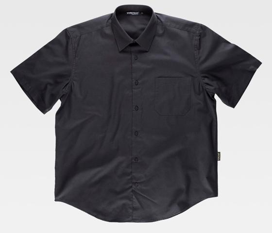 Camisa de trabajo de manga corta Uniforma TB8100 Negro