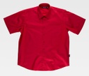 Camisa de trabajo de manga corta Uniforma TB8100 Rojo