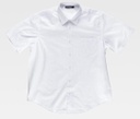 Camisa de trabajo de manga corta Uniforma TB8100 Blanca