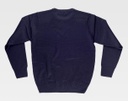 Jersey de trabajo de cuello redondo de color azul marino para oficinas, recepción, de corte clásico y elegante, personalizable con logo de empresa en Uniforma  - TS5503