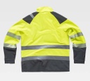 Chaqueta de trabajo tipo Softshell de alta visibilidad Amarillo flúor Reflectante con bandas de alta visibilidad, de diseño bicolor contra el Mal Tiempo, personalizable con logo de empresa en uniforma  - TS9201