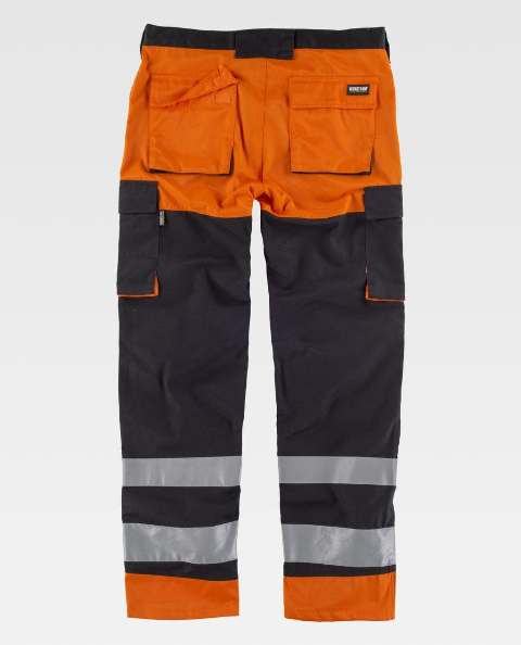 Pantalón Negro naranja Combinado Reflectante - TC2914