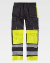 Pantalón Negro y Amarillo fluor Combinado Reflectante - TC2914