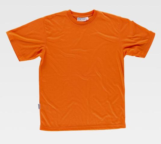Camiseta Técnica Alta Visibilidad Naranja Tacto Algodón -TC6010