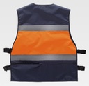 Chaleco Protección Civil Naranja Reflectante Cremallera - TC3602