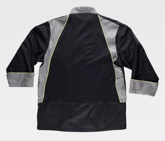 Chaqueta de Cocina Técnica Transpirable - TB9240 Negra Espalda