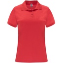 Polo de mujer de color rojo en tejido técnico de corte entallado, personalizable con logo de empresa en Uniforma - LY0410