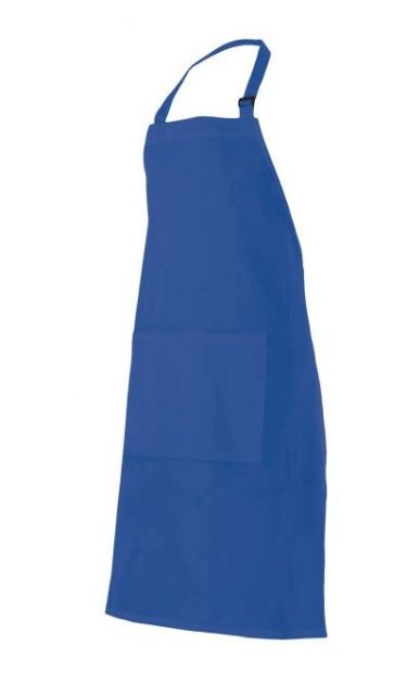 Delantal cocina con peto en color azul Royal  - V404203