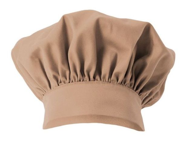 Gorro cocina cocinero frances champiñon beige