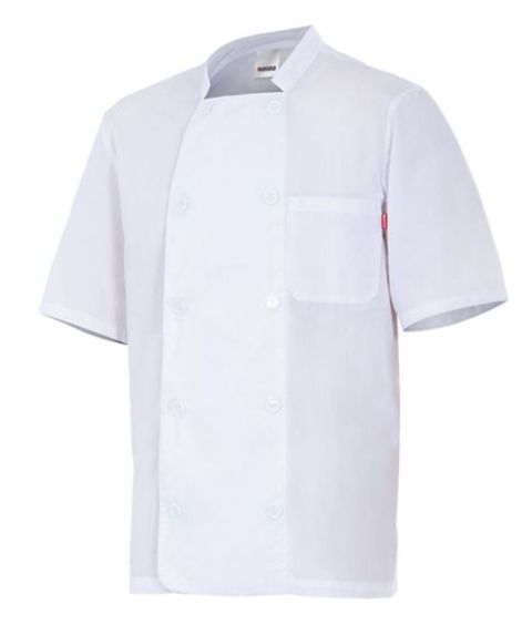 Chaqueta de Cocina blanca tejido fino fresco Doble Botonadura