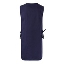 Delantal Casulla Azul Marino Reversible con bolsillo central y ajuste de cintas personalizable con logo en uniforma   - V254201