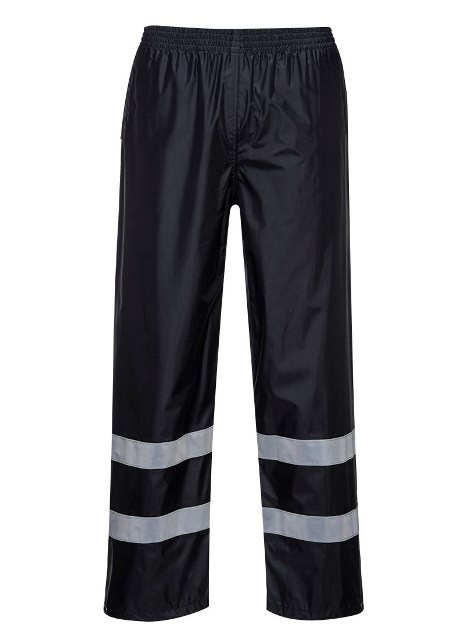 Pantalones negros de lluvia con Bandas Reflectantes - PF441