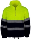 Polar alta Visibilidad Media Cremallera Amarillo Marino, personalizable con logo de empresa en Uniforma - PR5622