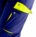 Pantalón de trabajo reflectante de alta visibilidad con amarillo flúor, con bandas reflectantes más anchas, reforzado, resistente, con costura triple y refuerzo de culera, personalizable en Uniforma.  - PR6020