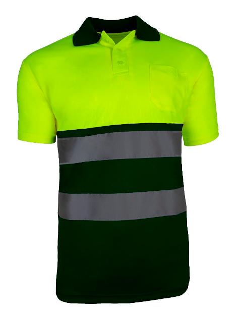 Polo Alta Visibilidad Manga Corta Verde Oscuro - PR5600