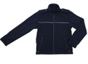 Cazadora de vigilante de seguridad en tejido softshell corta vientos impermeable con filo de color a contraste, cierre de cremallera central, trinchas en los hombros, personalizable con logo de empresa en uniforma