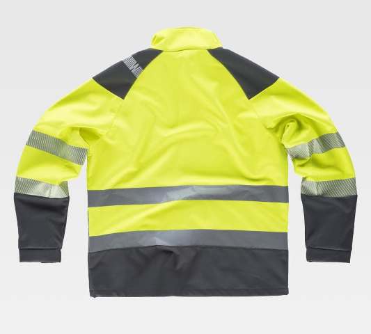 Chaqueta alta visibilidad cortavientos Softshell amarillo Reflectante Mal Tiempo - TS9201