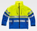 Chaqueta de trabajo en tejido Softshell reflectante de Alta visibilidad con Capucha Azul royal personalizable con logo de empresa en uniforma.net - TS9525