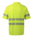 Polo de trabajo de Algodón de Manga Corta en tejido de  Alta Visibilidad Amarillo con bandas reflectantes, personalizable con logo de empresa en uniforma  V305522