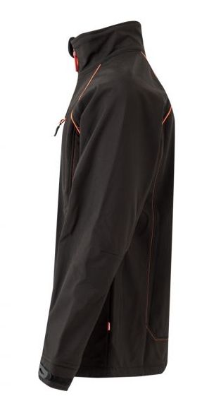 Cazadora Softshell Bicolor Negra y naranja triple capa impermeable V206001