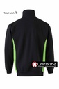 Sudadera Negra y verde Bicolor Cierre Cremallera - V105704