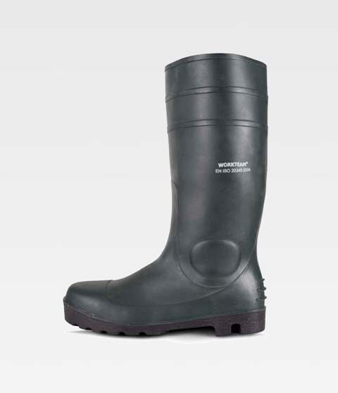 Bota de Agua Seguridad Categoría S5 de color verde, con protecciones en la puntera y plantilla anti perforante, en Uniforma  - TP2201