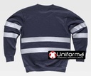 Sudadera de trabajo Marino con Cinta Reflectante de visibilidad realzada personalizables con logo de empresa en uniforma.net - TC9031