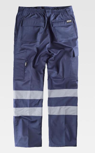 Pantalón de trabajo de Invierno para combatir el frío con forro polar interno y Bandas Reflectantes visibilidad realzada en uniforma - TB1417