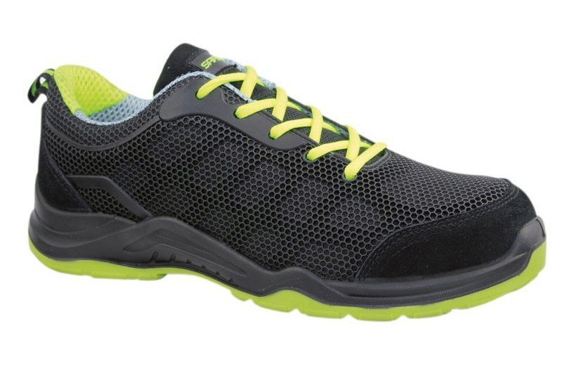 Zapato Deportivo Negro Verde Metal Free S1P - SF246