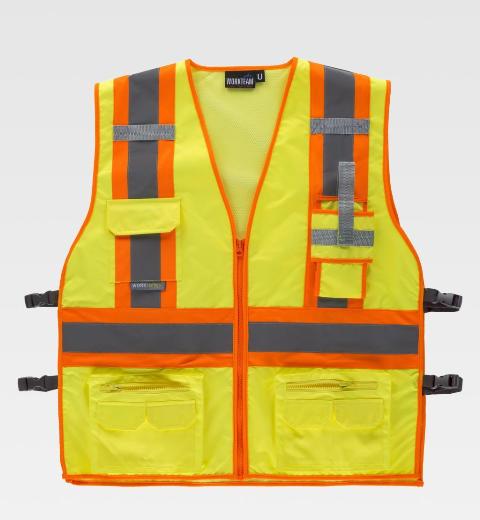 Chaleco Reflectante de Rejilla Amarillo con bandas anchas - TC3623