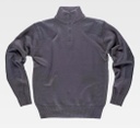 Jersey Gris Grueso Algodón Cuello Alto - TS5502