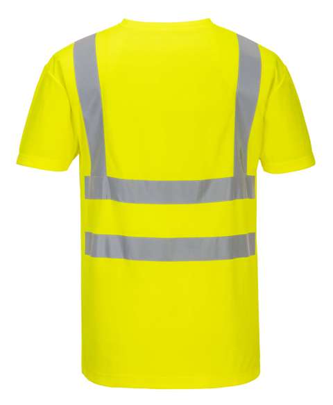 Camiseta amarilla reflectante Cuello Pico Alta Visibilidad - PS179