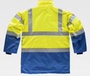Chaquetón Parka Alta Visibilidad Clase 3 amarillo y azul con capucha - TC3711