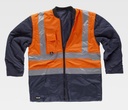 Chaquetón Parka Alta Visibilidad reflectante Desmontable 5 en 1 Marino y naranja - TC3735