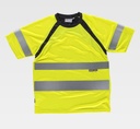 Camiseta Amarillo Flúor reflectante de alta visibilidad Clase 2 de diseño bicolor personalizable con logo de empresa en uniforma TC2941
