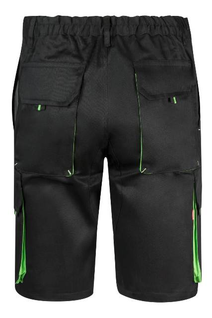 Pantalón de trabajo tipo Bermuda Bicolor Negro y verde en tejido reforzado  - V103010S