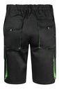 Pantalón de trabajo tipo Bermuda Bicolor Negro y verde en tejido reforzado  - V103010S