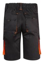 Pantalón de trabajo tipo Bermuda en tejido Elástico de color negro y naranja  - V103010S