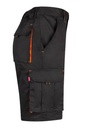 Pantalón de trabajo tipo Bermuda en tejido Elástico de color negro y naranja  - V103010S