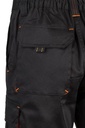 Pantalón de trabajo tipo Bermuda en tejido Elástico de color negro y naranja  - V103010S