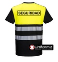 Camiseta de vigilante de seguridad con emeplode personalización con logo en espalda - PPW311