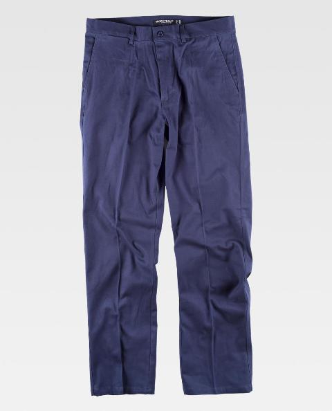 Pantalón Tipo chino Elástico de color azul marino  - TB1422