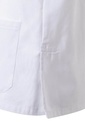 Casaca Cuello Pico blanca de manga corta Algodón 100% para sanidad, enfermería o empresas de servicios, en uniforma, personalizable para empresas - V535205