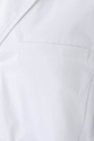 Bata de trabajo blanca de manga larga unisex de corte clásico en tejido elástico con elastano en uniforma - V539008S