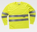 Camiseta de trabajo alta visibilidad Reflectante Manga Larga de color amarillo personalizable en uniforma - TC3933