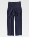 Pantalón de Mujer azul marino  pinzas ligero y cómodo de poliéster sin plancha para rececpción y camareras  - TB9016