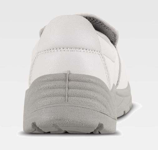 Zapato de trabajo blanco para alimentación en microfibra lavable ligero y Antideslizante S2+SRC  con protección con puntera de acero en uniforma - TP1402