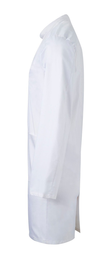 Bata de trabajo Blanca en tejido Elástico Cuello Mao personalizable para empresas en uniforma